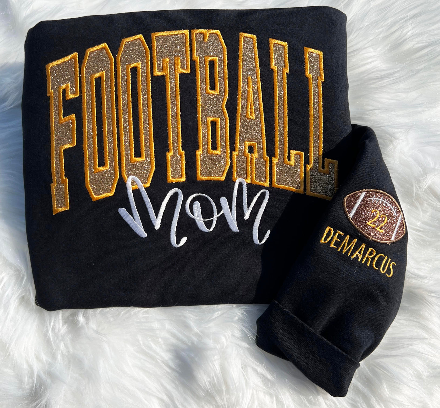 Football Mom Embroidered Top