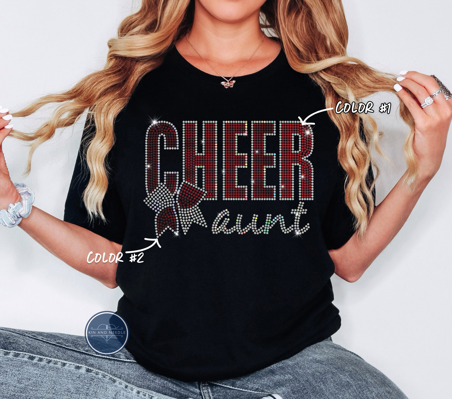 Cheer Aunt Spangled Top (Finished Apparel)