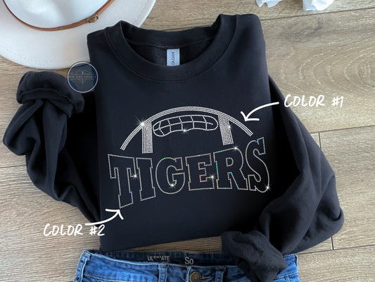 Tigers Football Spangled Top (Finished Apparel)