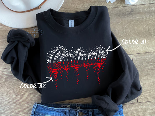 Cardinals Round Drip Spangled Transfer
