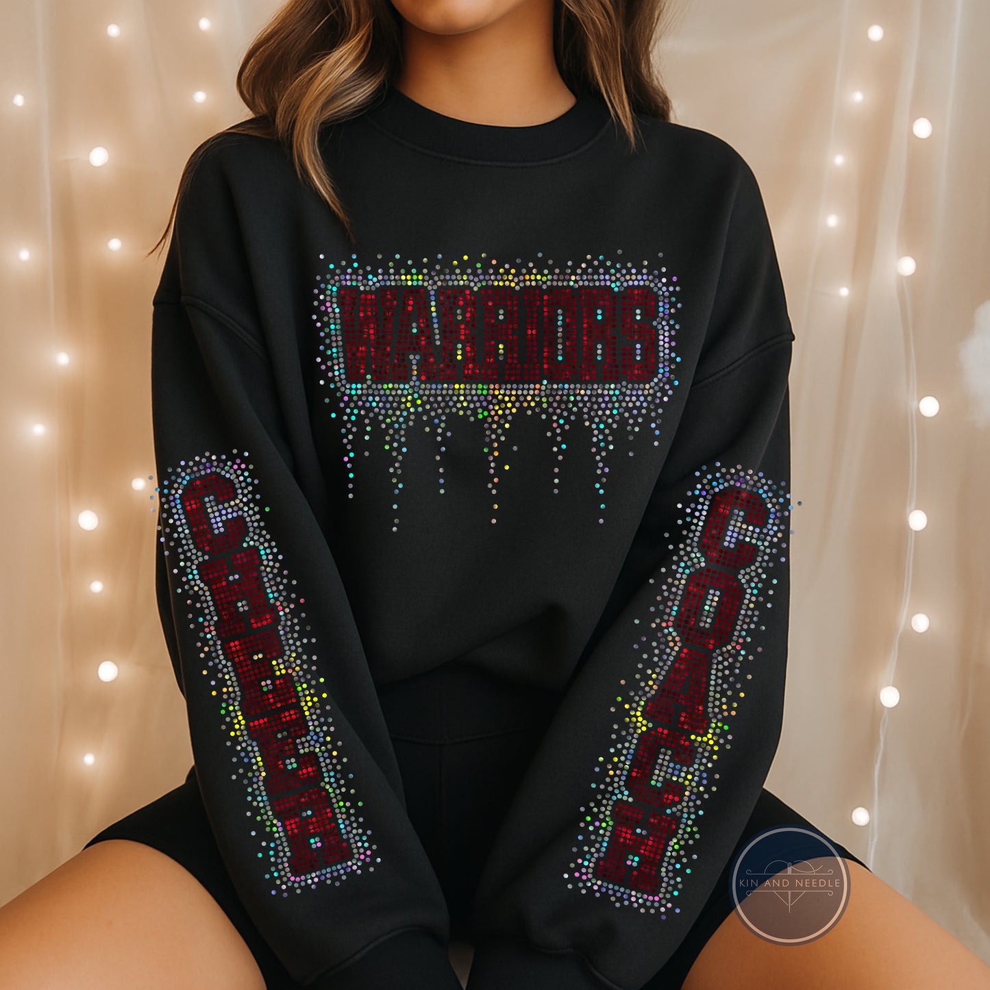 Coach Custom Team Name Spangled Sweatshirt or Hoodie (Finished Apparel)