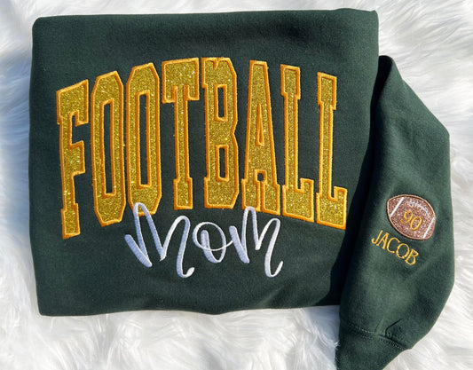Football Mom Embroidered Top