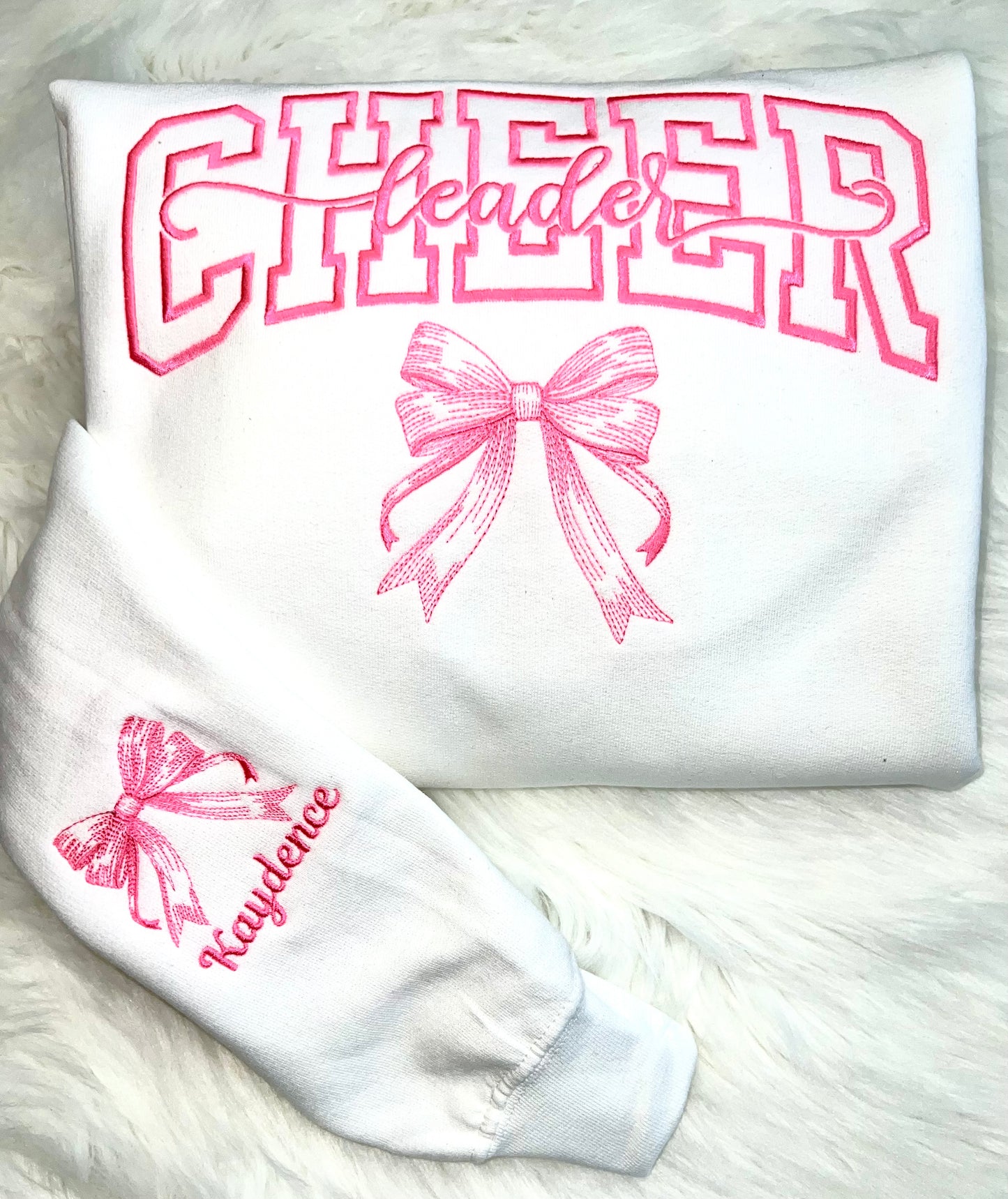 Cheerleader Embroidered Sweatshirt or Hoodie