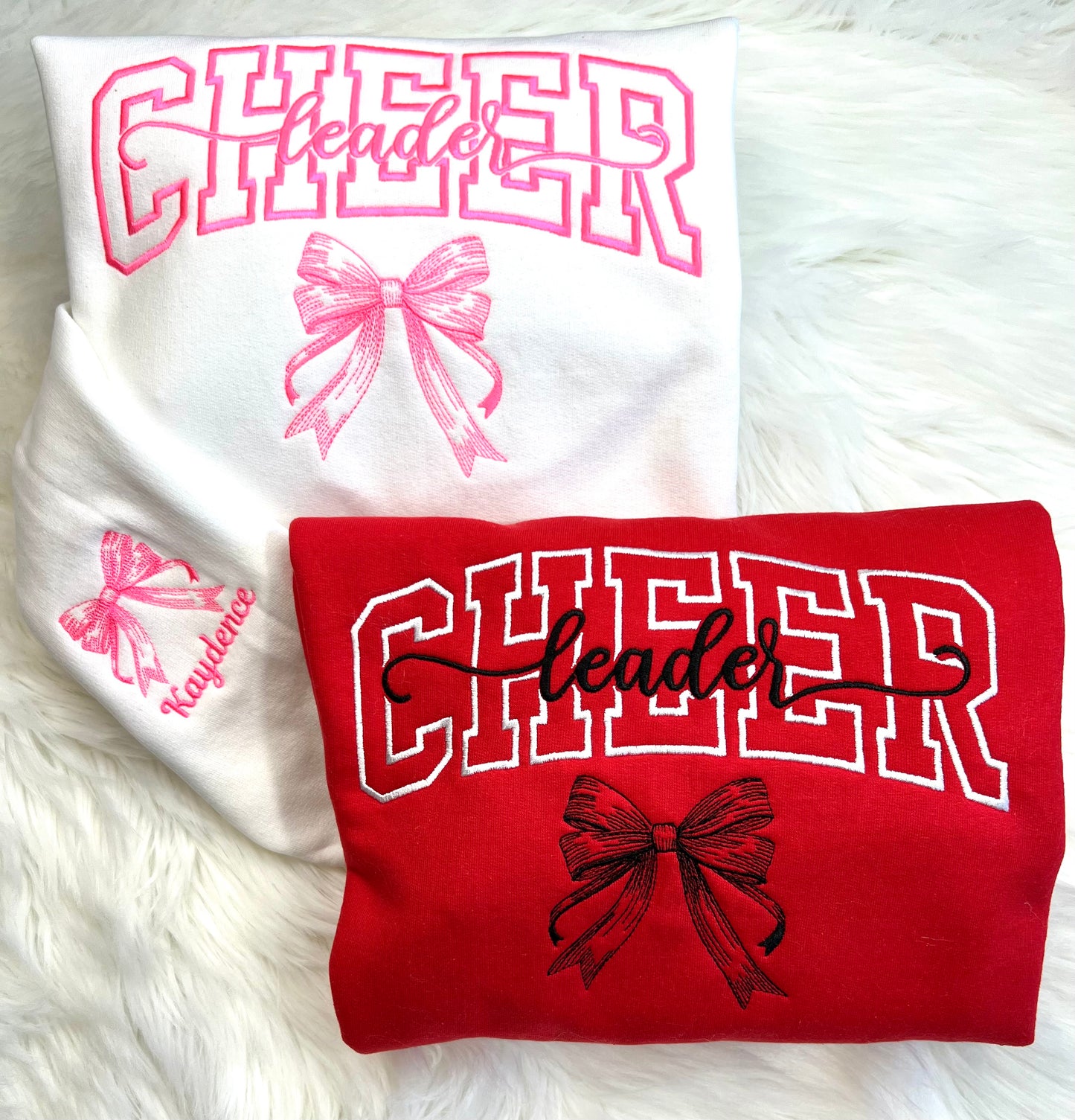 Cheerleader Embroidered Sweatshirt or Hoodie