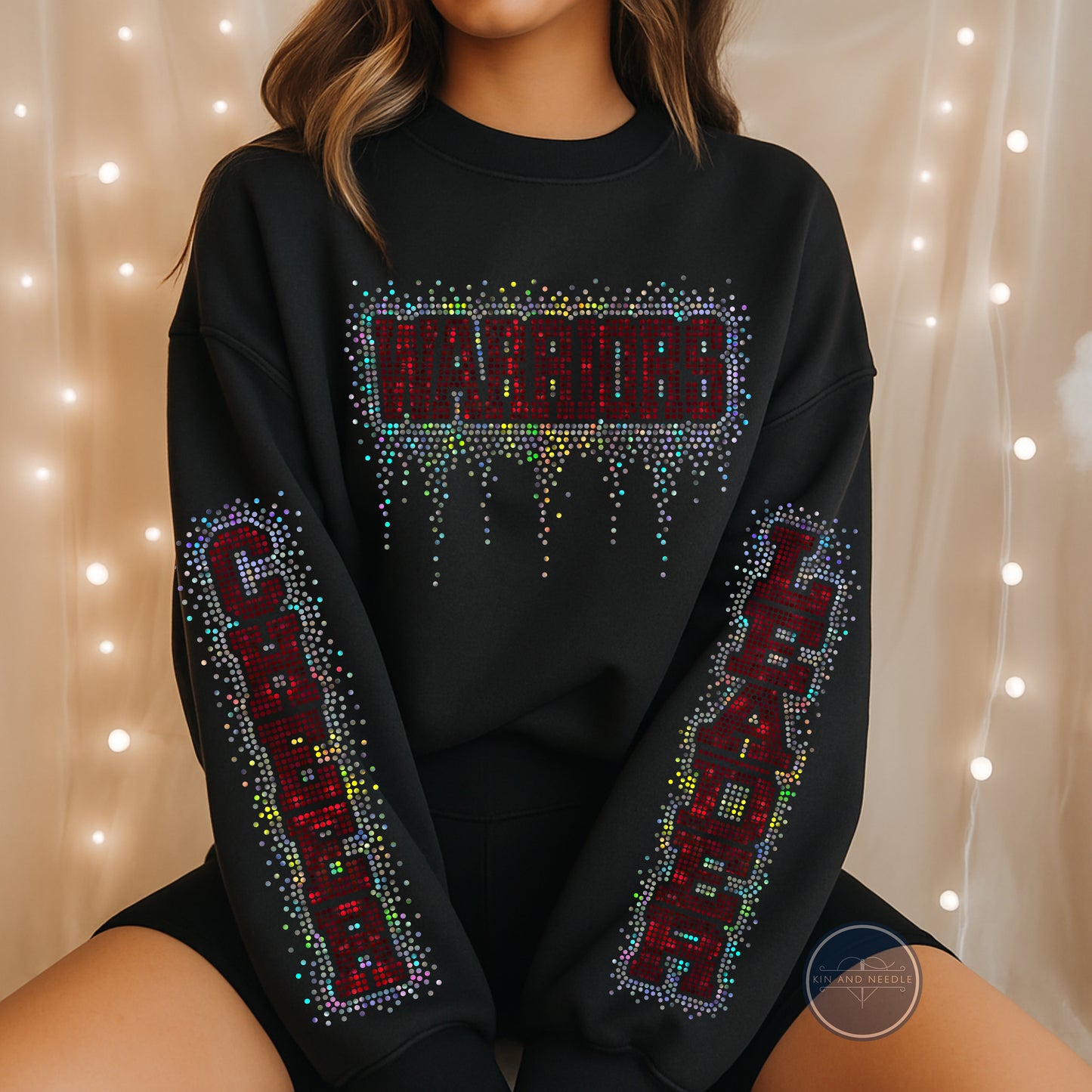 Leader Custom Team Name Spangled Sweatshirt or Hoodie  (Finished Apparel)