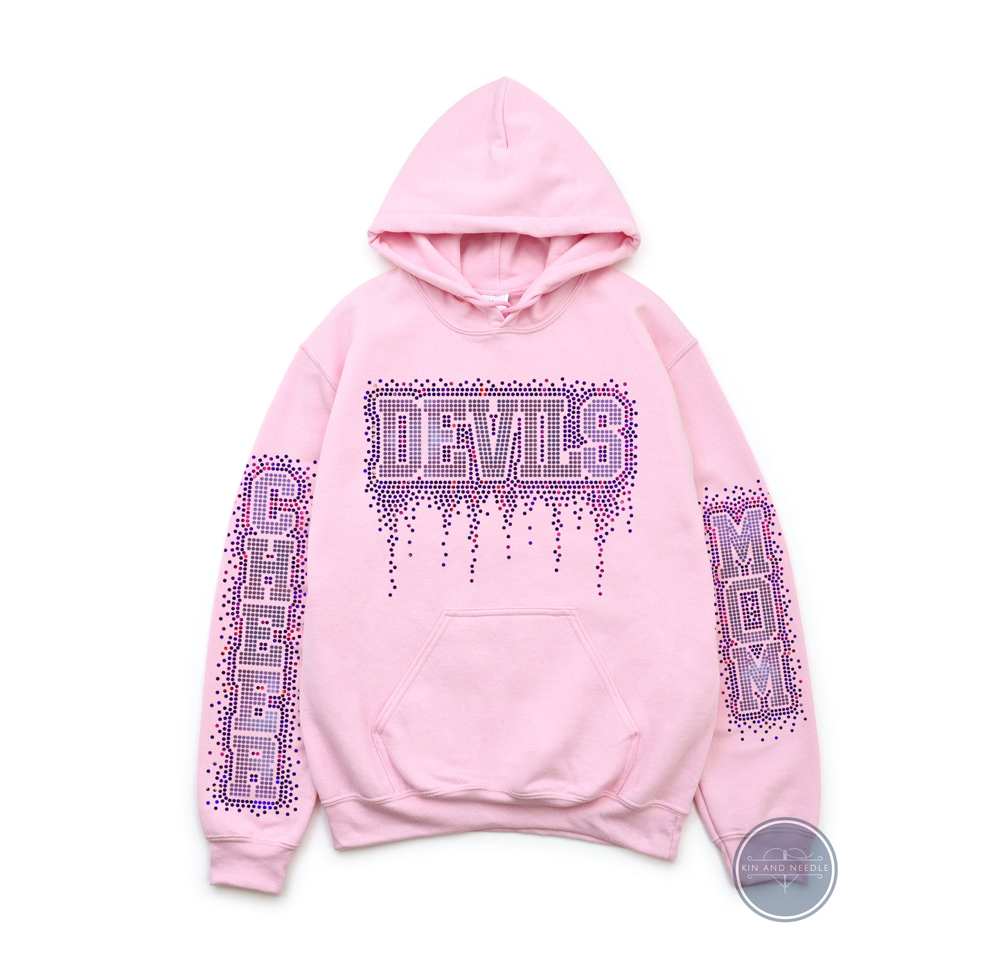 Mom Custom Team Name Spangled Sweatshirt or Hoodie  (Finished Apparel)