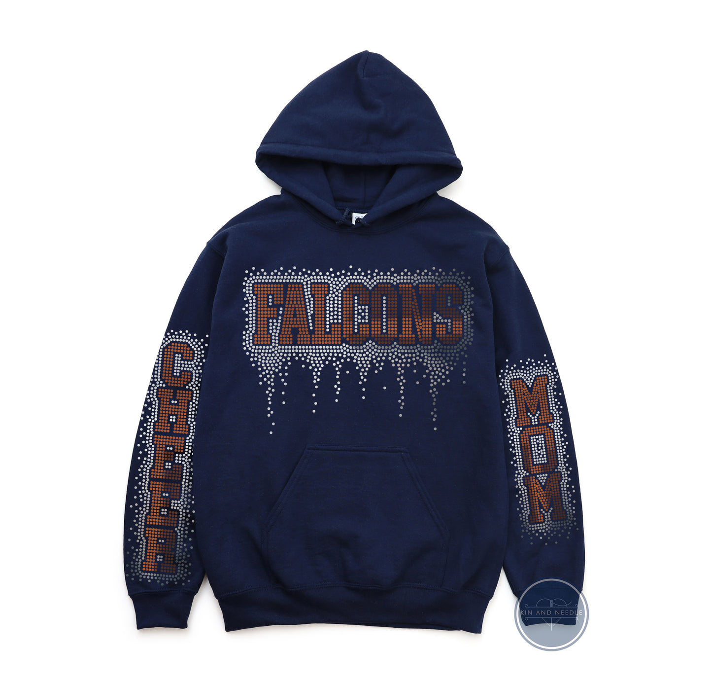 Mom Custom Team Name Spangled Sweatshirt or Hoodie  (Finished Apparel)