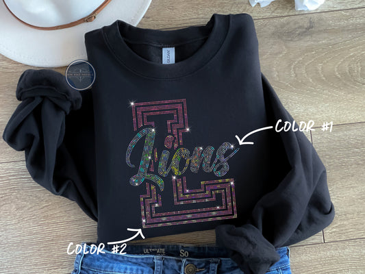 Lions Capital Letter Spangled Top (Finished Apparel)