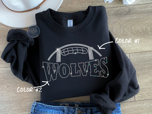 Wolves Football Spangled Top (Finished Apparel)