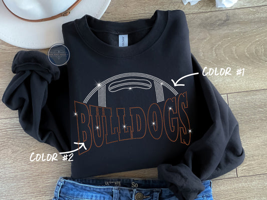 Bulldogs Football Spangled Top (Finished Apparel)