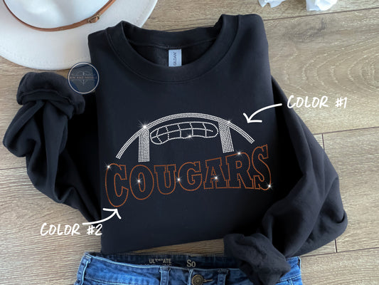 Cougars Football Spangled Top (Finished Apparel)