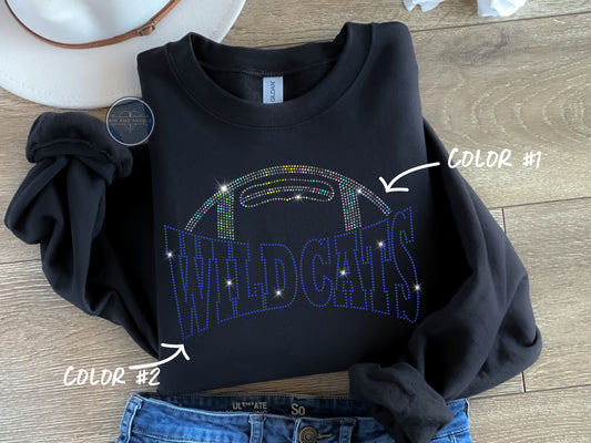 Wildcats Football Spangled Top (Finished Apparel)